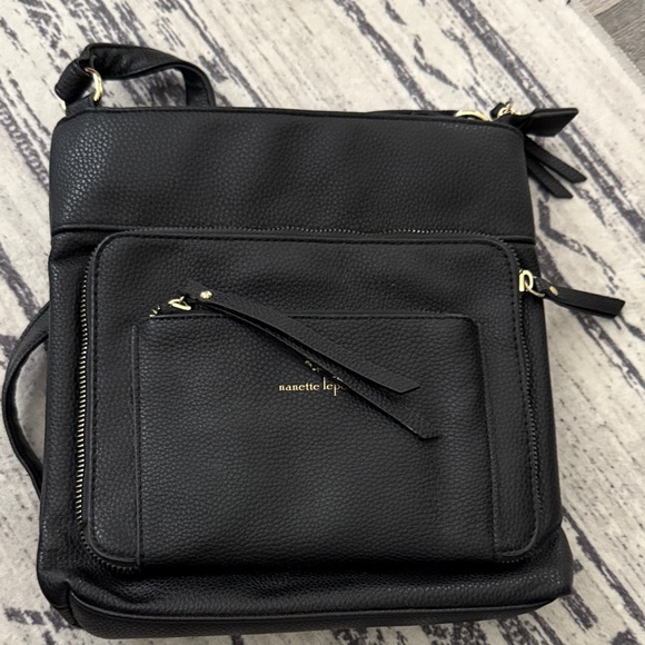 Nanette Lepore Handbags - Nanette Lepore Black Leather Shoulder Bag
